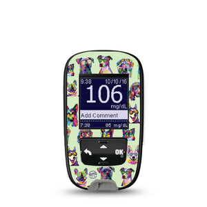 ExpressionMed Dog Party Accu-Chek Sticker