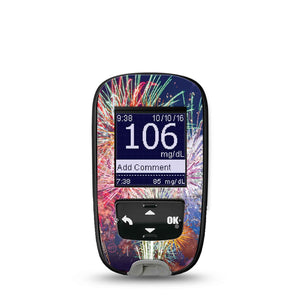 ExpressionMed Fireworks Accu-Chek Sticker