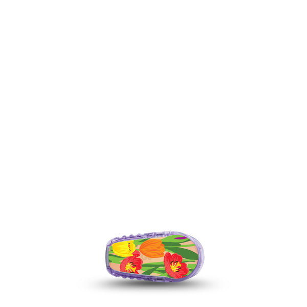 Tulips Dexcom G6 Transmitter Sticker, Single, Blooming Spring Flowers Inspired, CGM Overlay Sticker Design
