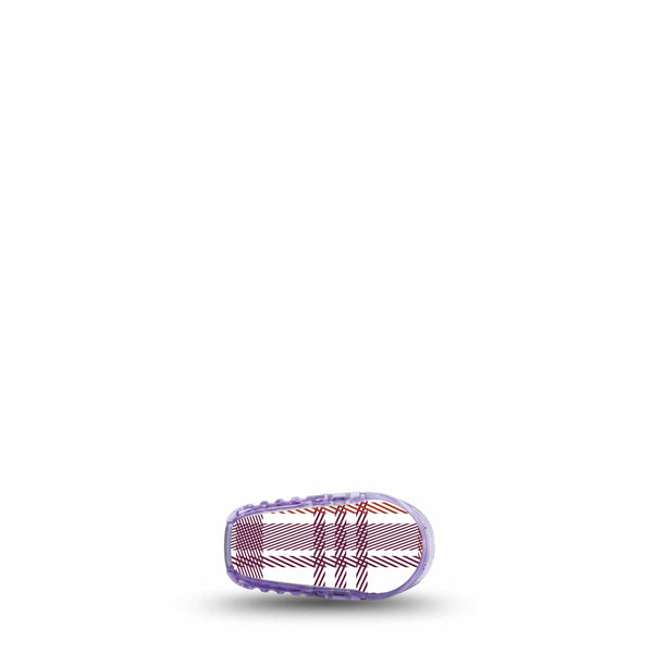 Auburn Plaid Dexcom G6 Transmitter Sticker, Fall Fashion CGM Sticker