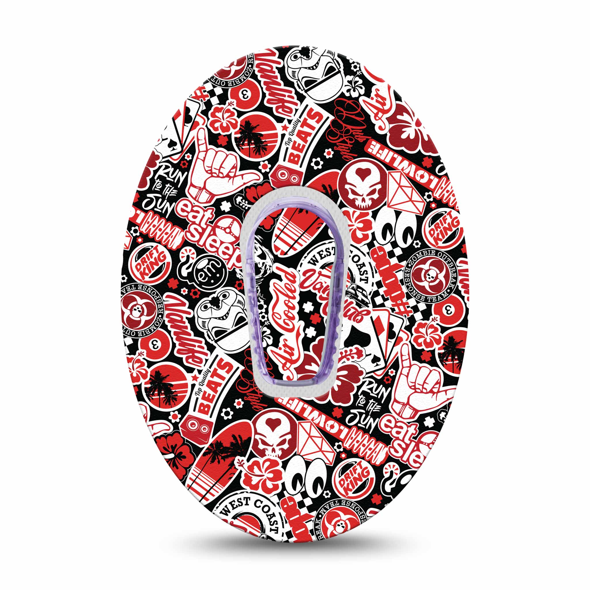 Sticker Bomb Dexcom G6 Transmitter Sticker - ExpressionMed