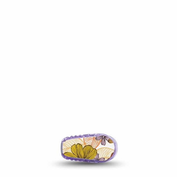 Burnt Orange Floral Dexcom G6 Transmitter Sticker