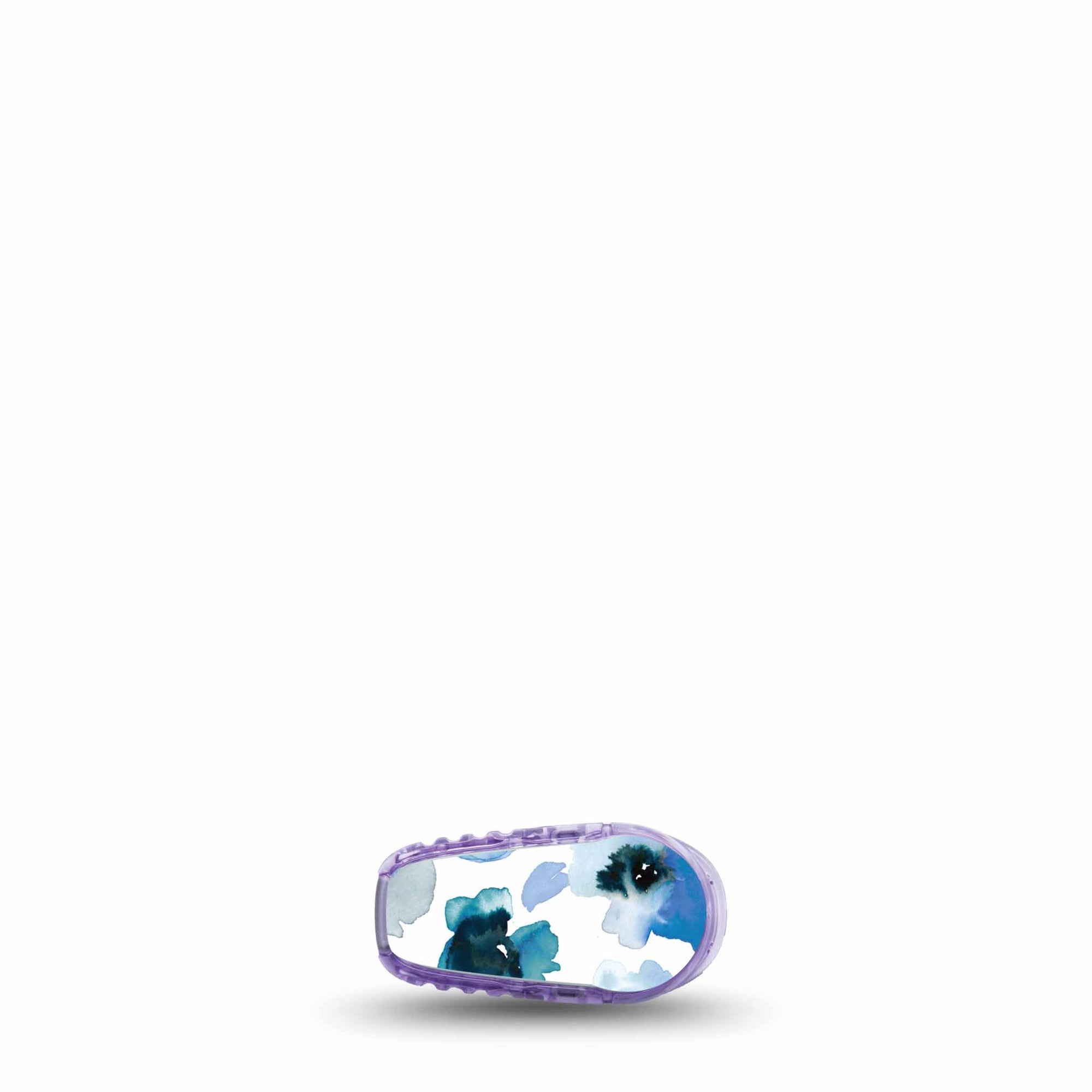 ExpressionMed Sapphire Petals Dexcom G6 Transmitter Sticker, Blue Floral Design