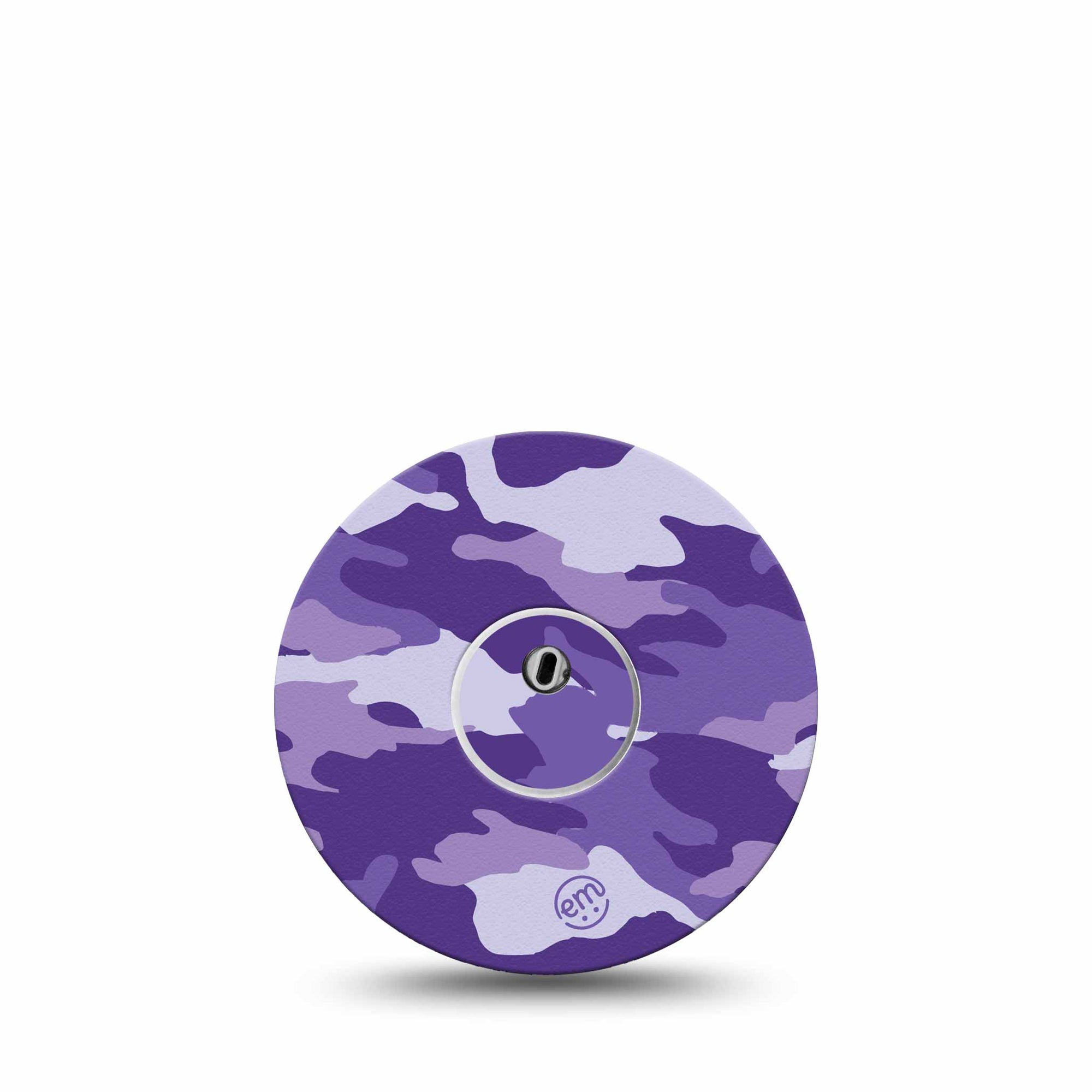 ExpressionMed Purple Camo Libre 3 Transmitter Sticker and matching Libre 3 Perfect Fit Adhesive Tape