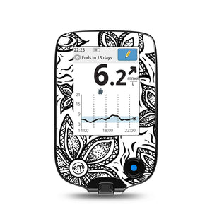 Black Tie Floral Libre Receiver Sticker, Abbott Lingo