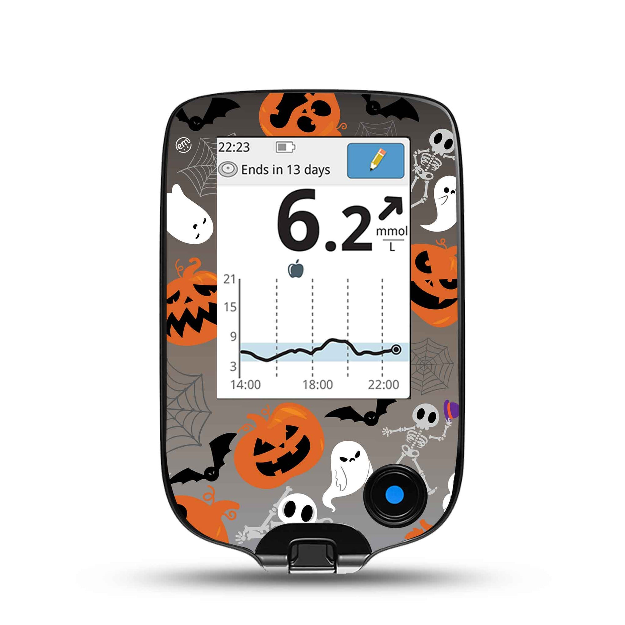 ExpressionMed Halloweeny Freestyle Libre Receiver Sticker, Abbott Lingo