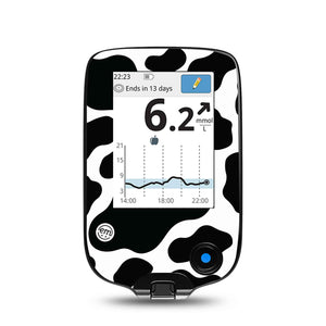 Cow Print Libre Receiver Sticker, Abbott Lingo