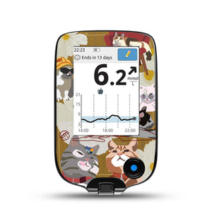 ExpressionMed Kitty Cats Libre Receiver Sticker, Abbott Lingo