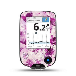 Violet Orchids Libre Receiver Sticker, Abbott Lingo