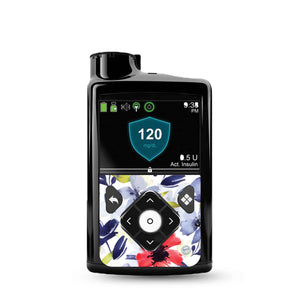 ExpressionMed Red White & Blue Flowers MiniMed Sticker