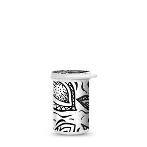 Black Tie Floral Strips Sticker