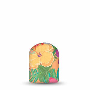 Bright Hibiscus Omnipod Pump Sticker