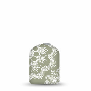 ExpressionMed Olive Henna Omnipod Sticker girly floral design