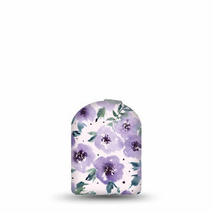 ExpressionMed Flowering Amethyst Omnipod Device Sticker, Purple floral pod design