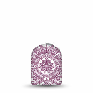 Burgundy Floral Omnipod Transmitter Sticker