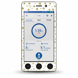 Twinkling Stars OmniPod DASH Sticker