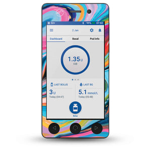 Color Melting Swirl OmniPod Sticker