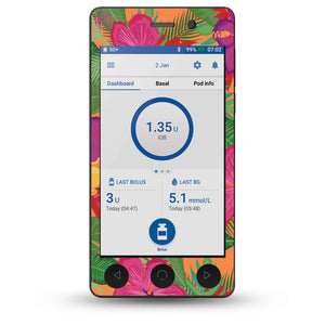 Bright Hibiscus OmniPod Sticker