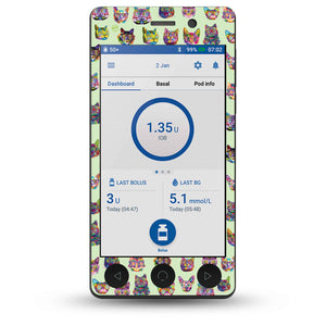 Cat Party OmniPod DASH Receiver Sticker