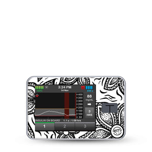 Black Tie Floral T-Slim Sticker