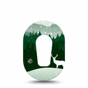 ExpressionMed Winter Wonderland Dexcom G6 Mini Tape Snow Forest, CGM Plaster Patch Design