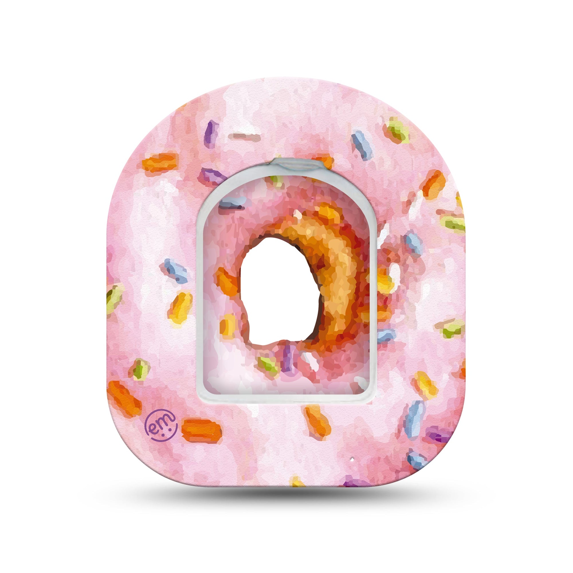 ExpressionMed Donut Sprinkles Pod Mini Tape Single Sticker and Single Tape, Sugary Goodness Plaster Pump Design