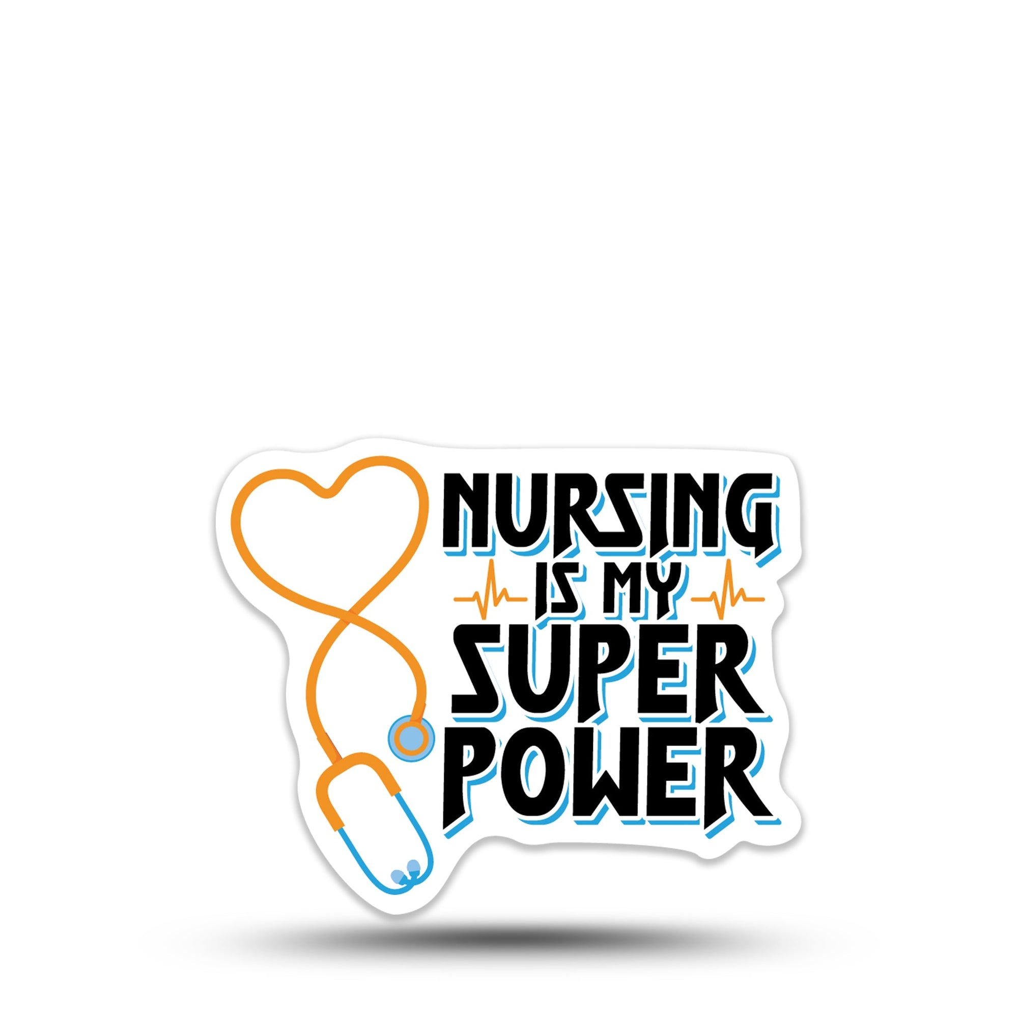 Because I'm a super cool nurse, trust me I know stuff White Typography -  Super Cool Nurse - Sticker