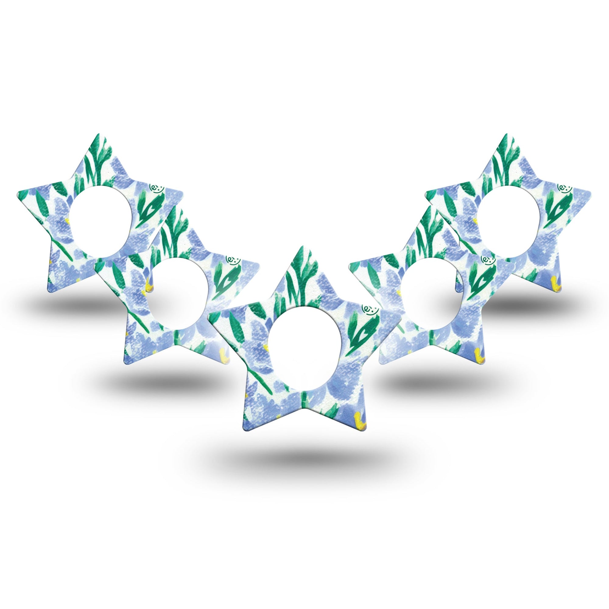 ExpressionMed Hyacinths  Dexcom G7 Star Shape 5-Pack early spring bloomer Overlay Tape CGM Design, Dexcom Stelo Glucose Biosensor System