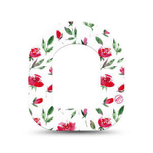 ExpressionMed Rose Garden Pod Mini Tape Single, Blossoming Roses Adhesive Patch Pump Design