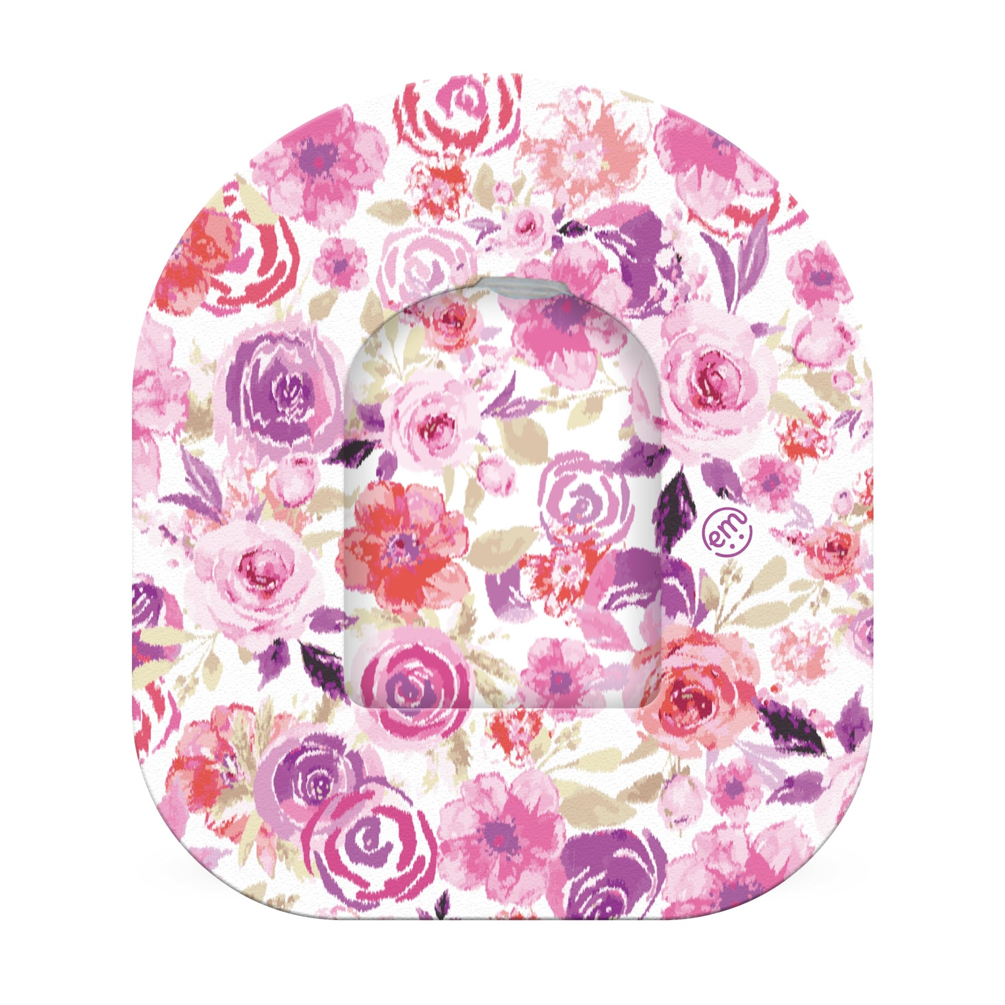 ExpressionMed Romantic Blooms Pod Mini Tape Single Sticker and Single Tape, Passionate Blossoms Plaster Pump Design