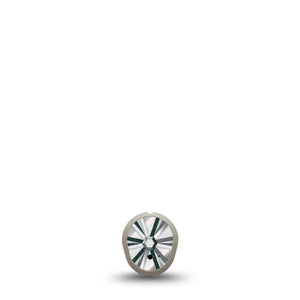 ExpressionMed Metallic Snowflake Dexcom G7 Sticker Metal Ornament, CGM Vinyl Sticker Design
