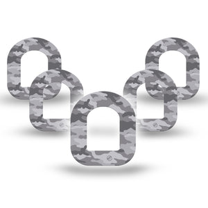 ExpressionMed Gray Camo Pod Mini Tape 5-Pack, City Camouflage Overlay Patch Pump Design