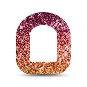 ExpressionMed Glittering Fall Ombre Pod Mini Tape Single, Shimmering Autumn Blend Fixing Ring Tape Pump Design