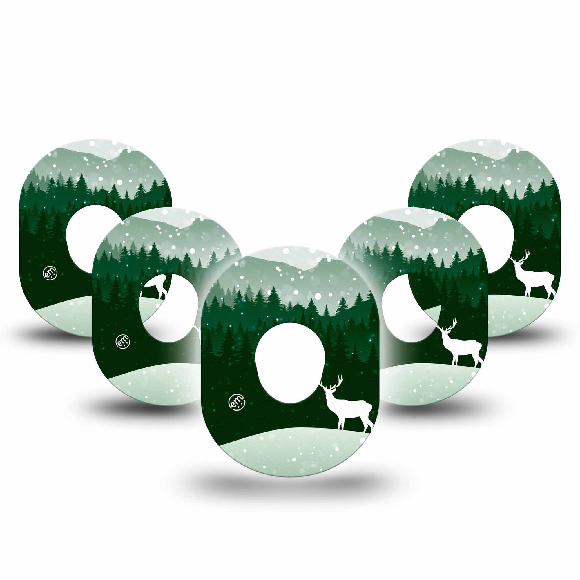 ExpressionMed Winter Wonderland Dexcom G7 Tape 5-Pack Snowy Season, CGM, Adhesive Patch Design