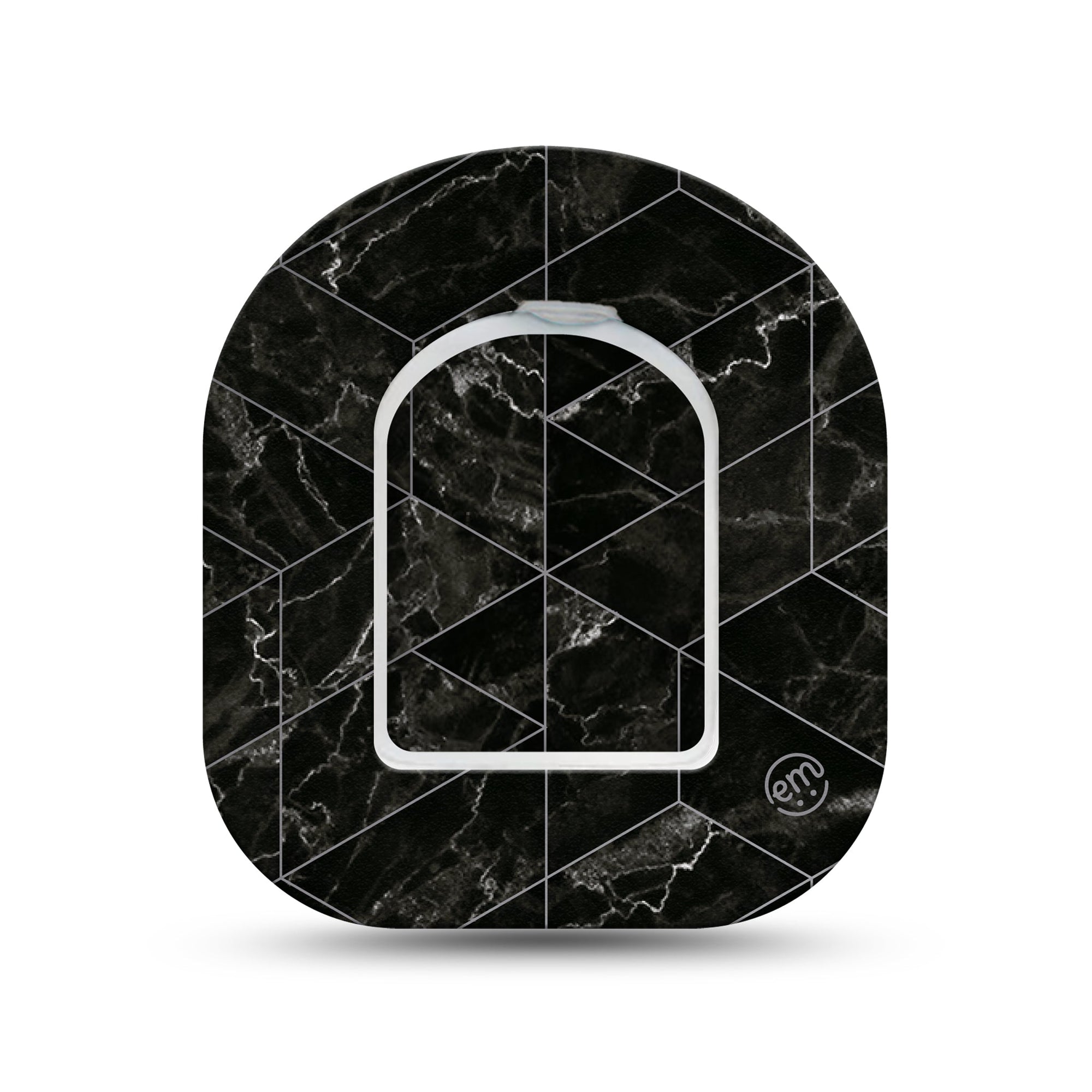 ExpressionMed Black Marble Pod Mini Tape Single Sticker and Single Tape, Noir Veins Patch Pump Design