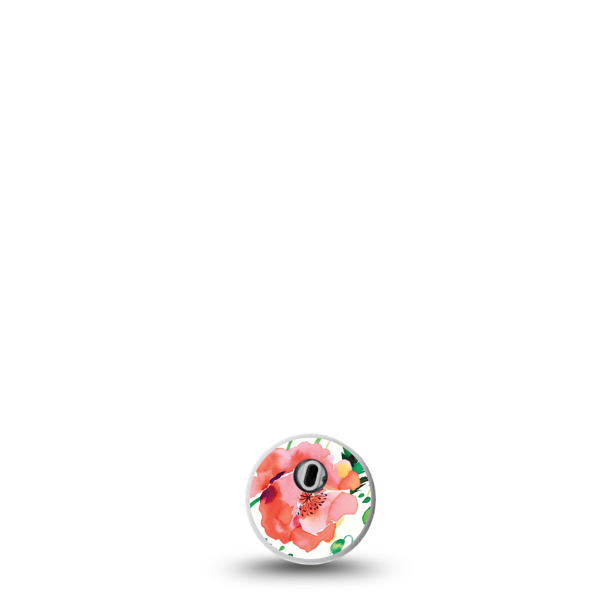 ExpressionMed Wild Poppies Freestyle Libre 3 Transmitter Sticker, Single Sticker Only, Vibrant Poppies, CGM Adhesive Sticker Design