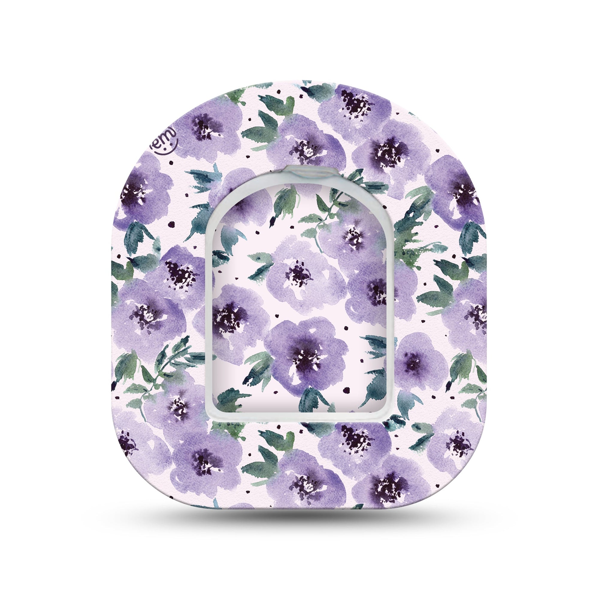 ExpressionMed Flowering Amethyst Pod Mini Tape Single Sticker and Single Tape, Purple Petals Fixing Ring Patch Pump Design