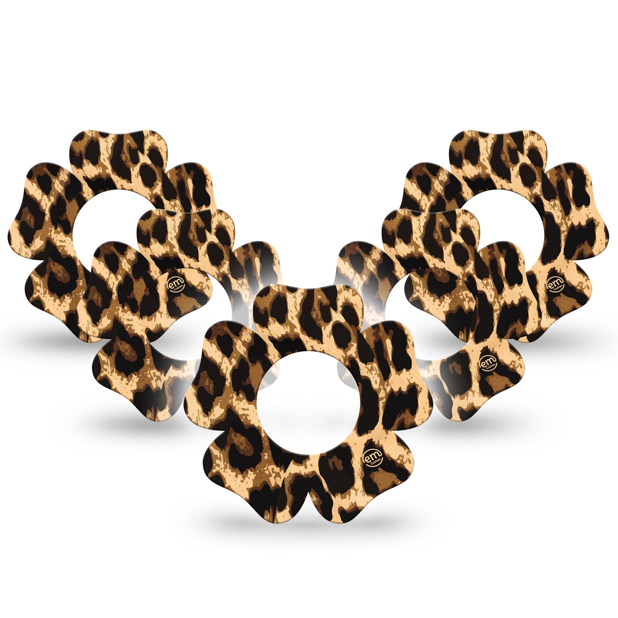 ExpressionMed Leopard Print Libre Flower Tape 5-Pack animal print adhesive tape desing, Abbott Lingo