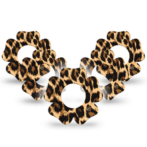 Leopard Print Libre Flower Tape 5-Pack animal print adhesive tape desing