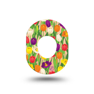 ExpressionMed, Tulips Dexcom G7 Mini Tape, Single, dutch tulip patch design
