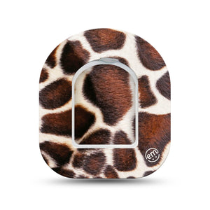 ExpressionMed Giraffe Print Pod Mini Tape Single Sticker and Single Tape, Animal Print Fixing Ring Tape Pump Design