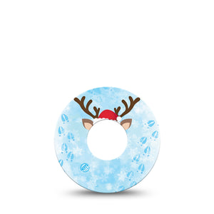 ExpressionMed Flurry the Reindeer Infusion Tape Snow and Antlers, CGM Overlay Patch Design