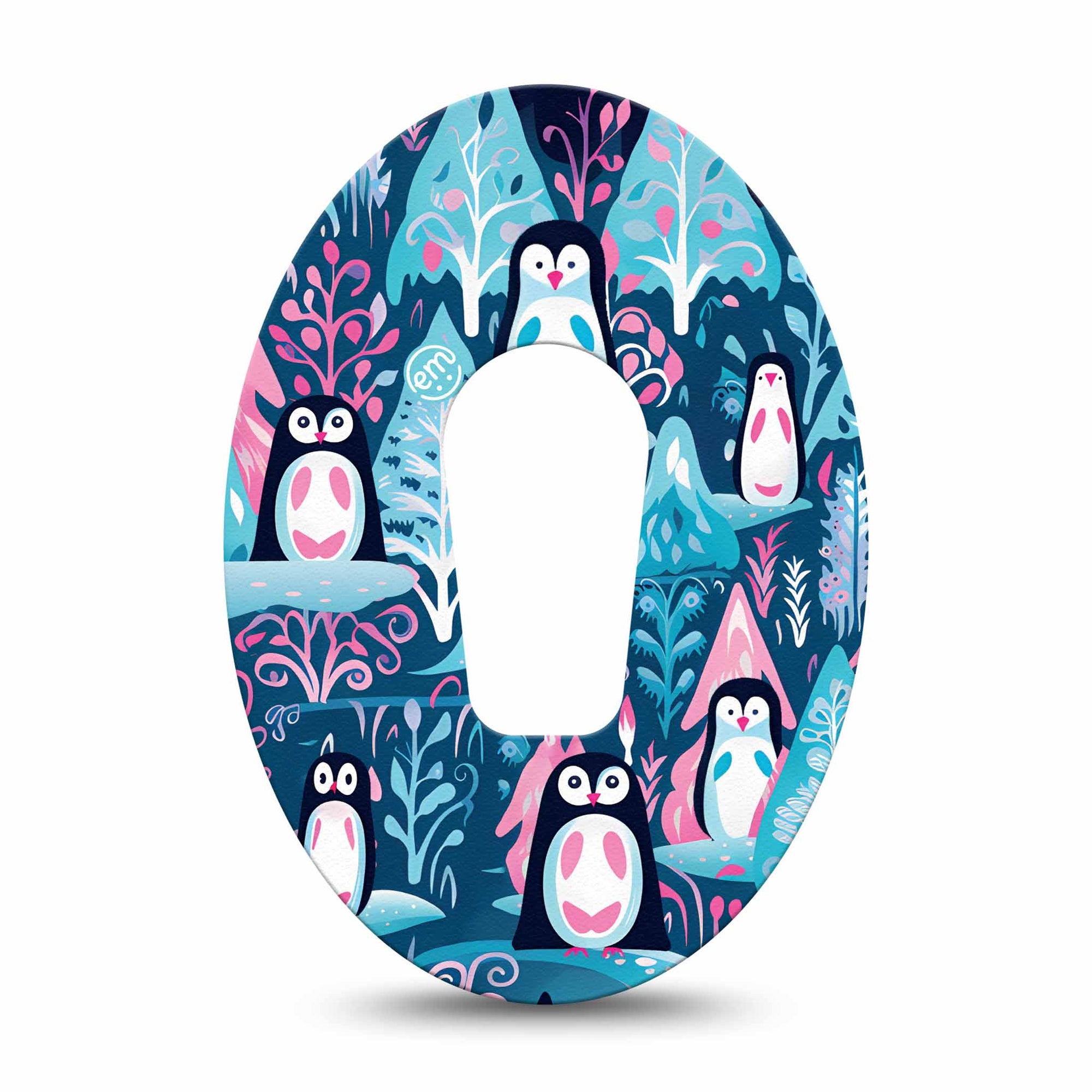 ExpressionMed Penguins Dexcom G6 Tape Cute Penguins, CGM Adhesive Patch Design