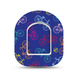 ExpressionMed Neon Bicycles Pod Mini Tape Single Sticker and Single Tape, Urban Cycling Fixing Ring Tape Pump Design