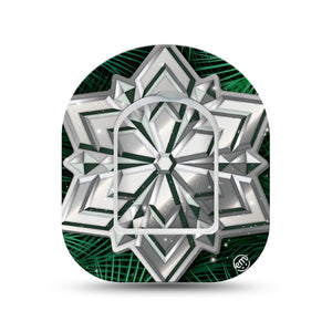 ExpressionMed Metallic Snowflake Pod Mini Tape Single Sticker and Single Tape, Winter Decor Fixing Ring Patch Pump Design