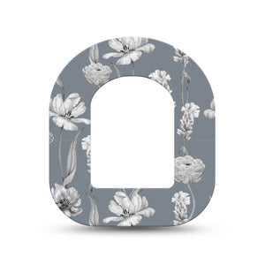 ExpressionMed Muted Petals Pod Mini Tape Single, Subtle Blossoms Fixing Ring Patch Pump Design