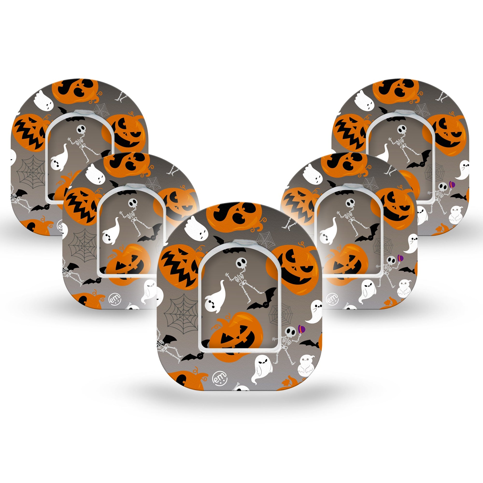 ExpressionMed Halloweeny Pod Mini Tape 5 Stickers and 5 Tapes, Trick-or-Treat Excitement Adhesive Patch Pump Design