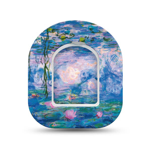 ExpressionMed Monet Water Lilies Pod Mini Tape Single Sticker and Single Tape, Pond Reflections Overlay Tape Pump Design