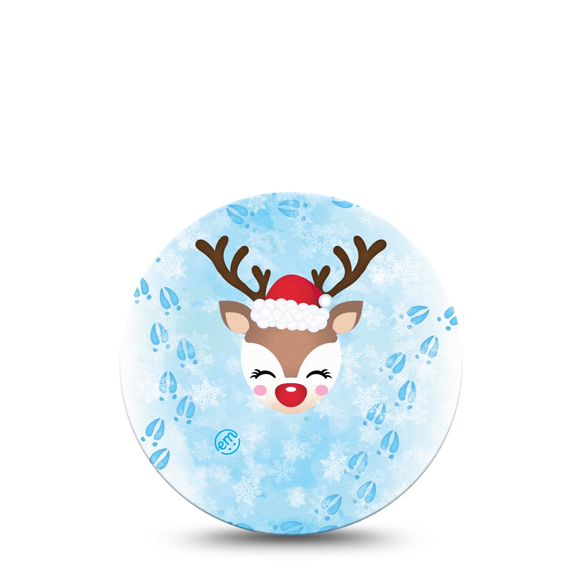 ExpressionMed Flurry the Reindeer Libre 2 Overpatch Chrismas Animal, CGM Plaster Tape Design, Abbott Lingo