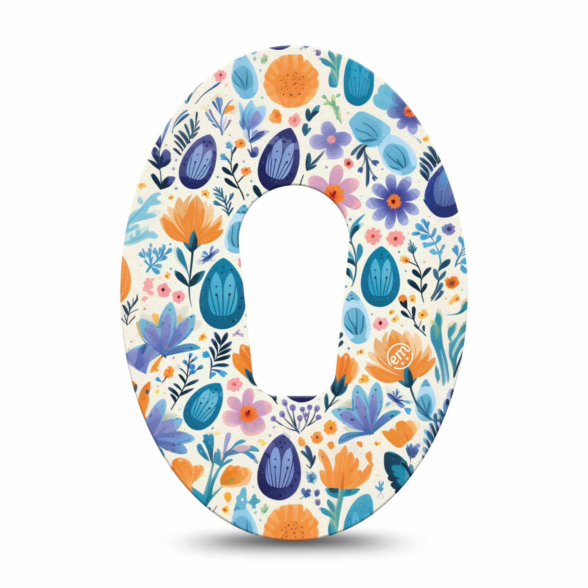 ExpressionMed Easter Floral Dexcom G6 Single, Decorative Easter Eggs, CGM Overlay Patch Design